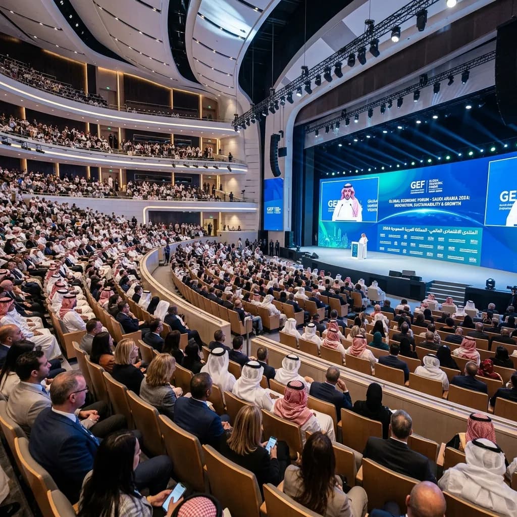 Large-scale international conference in Saudi Arabia with massive LED stage