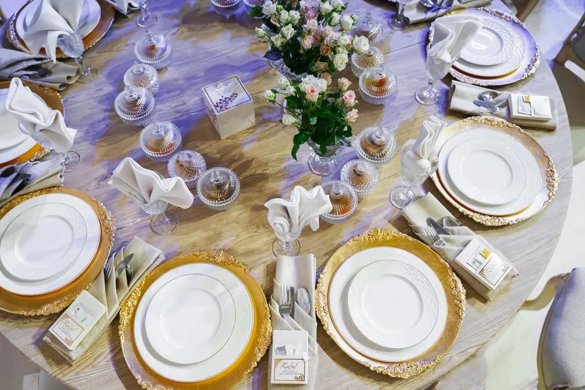 Luxury banquet table setting